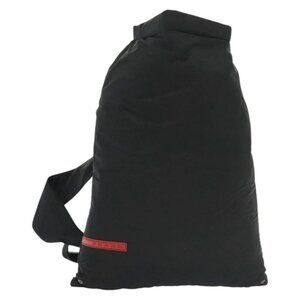 PRADA Sports Backpack Nylon Black Silver Auth